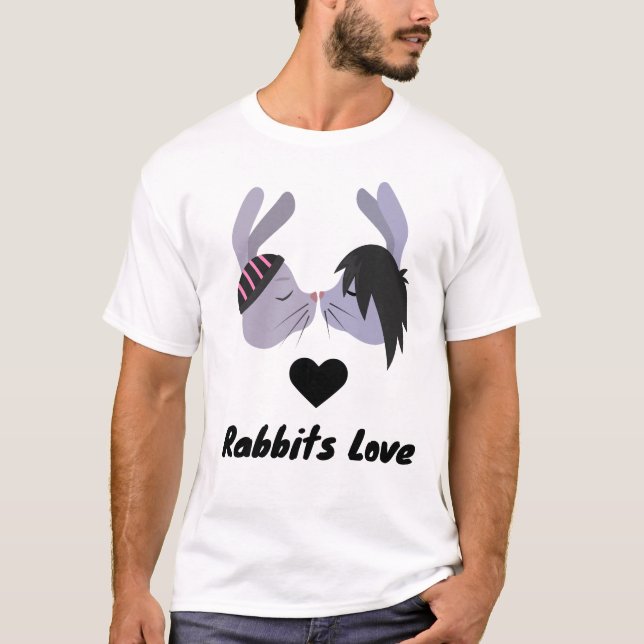 coelhos Com T-shirt de amor (Frente)