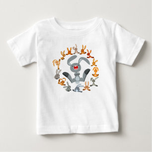 Coelhos de Cartoon Bonitos Mandala Bebê T-Shirt