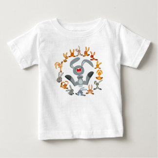 Coelhos de Cartoon Bonitos Mandala Bebê T-Shirt