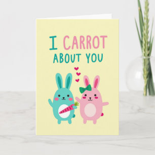 Coelhos de Coração Amam Cartão