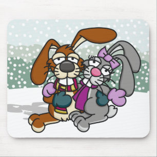 Coelhos Mousepad do amor