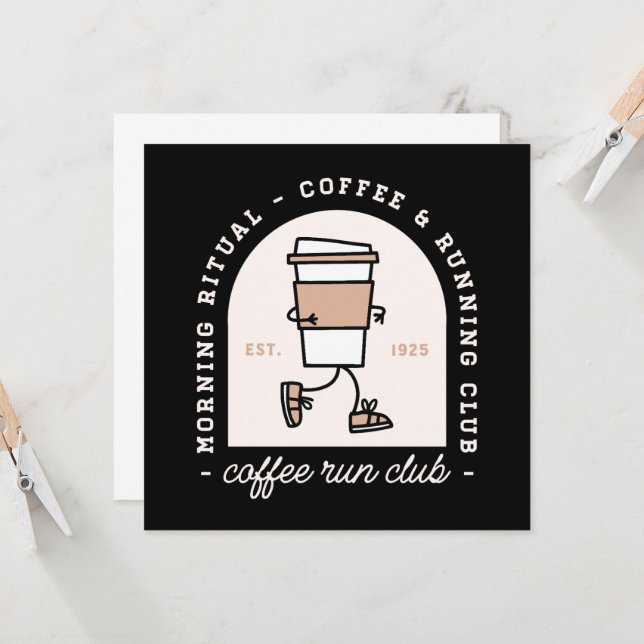 Coffee and running lovers run club funny (Frente/Verso In Situ)