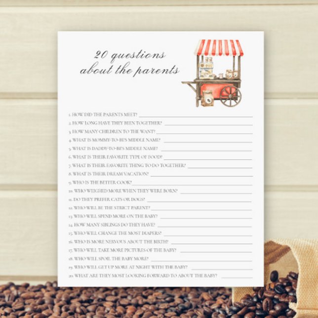 Coffee baby shower - 20 questions about parent (Criador carregado)
