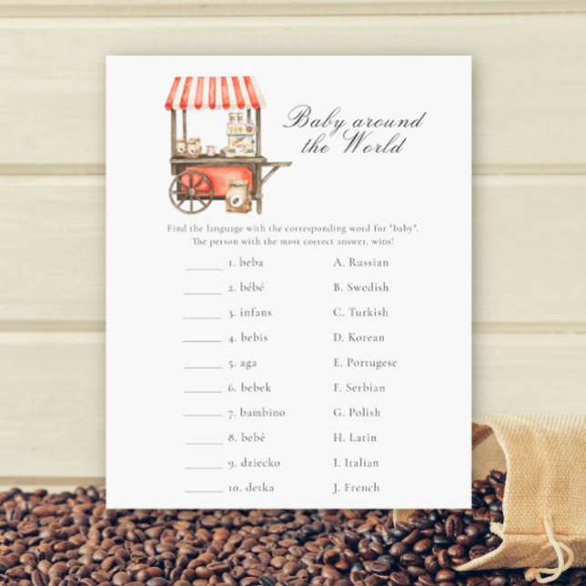 Coffee baby shower - Baby around the world game (Criador carregado)