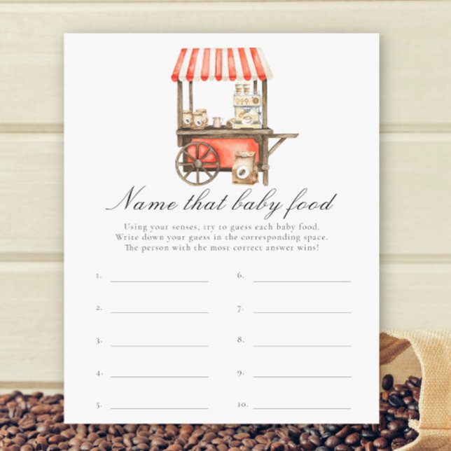 Coffee baby shower - Name that baby food (Criador carregado)
