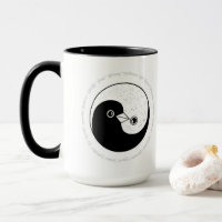 Coffee caneca Yin Yang Harmonia pombas de paz
