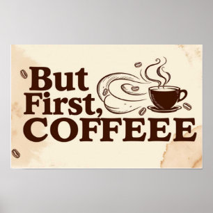 Coffee Lover Quote poster a vapor espiral