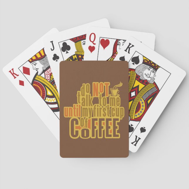 COFFEE PRIMEIRO baralho de cartas (Verso)