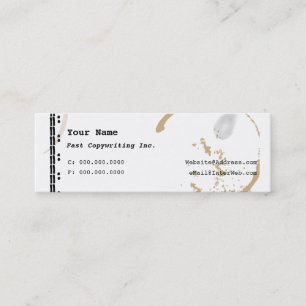Coffee Stain TypeWrite Art Cartões de visitas Skin