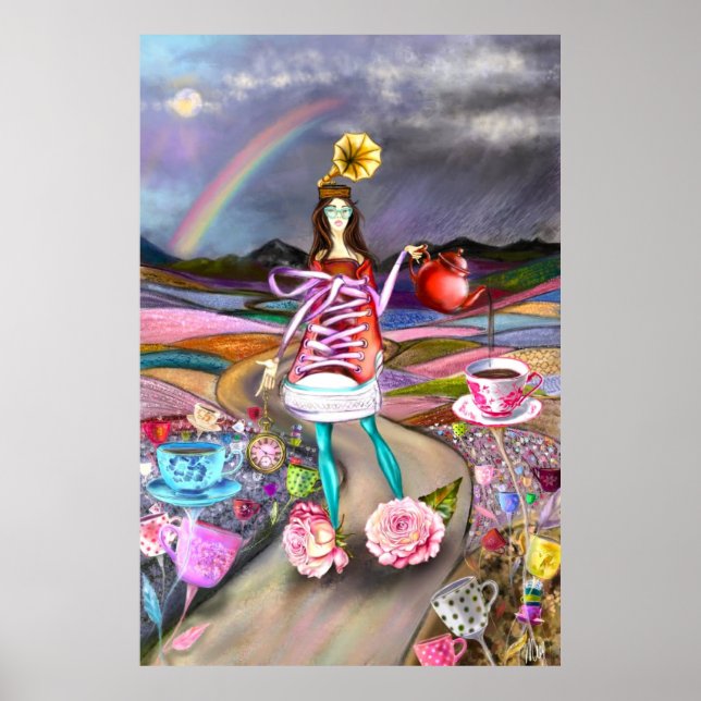 Coffee Time Fantasy Poster Print (Frente)