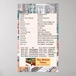 Coffeeshop Singlish Poster