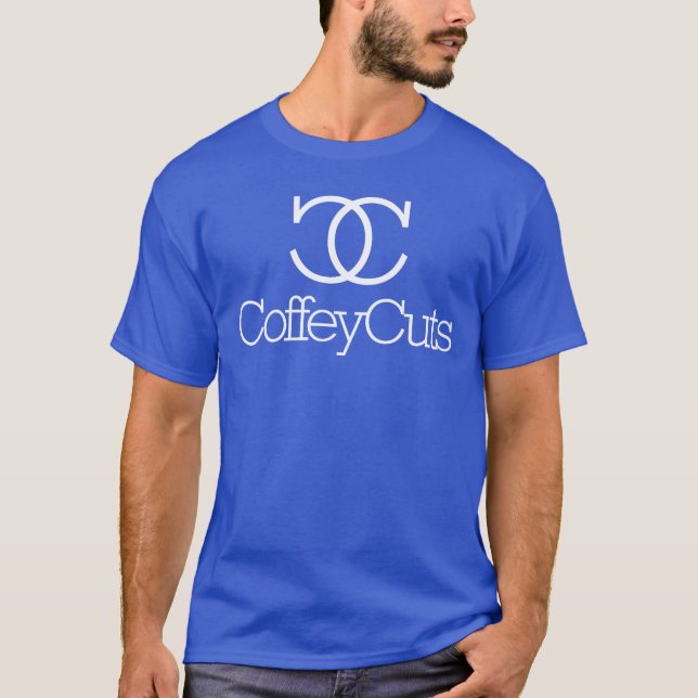 Coffey corta o t-shirt dos azuis marinhos dos (Frente)