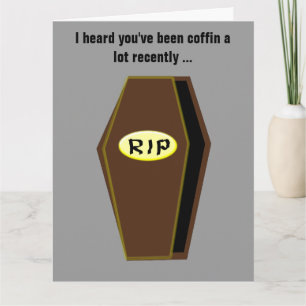 Coffin Engraçado Obtenha Cartão Personalizado Be