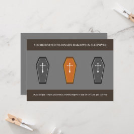 Coffin Sleepover Convite de festas