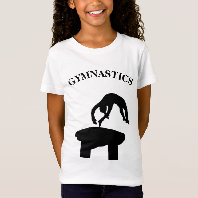Cofre de ginástica com Nome Raparigas T-Shirt (Frente)