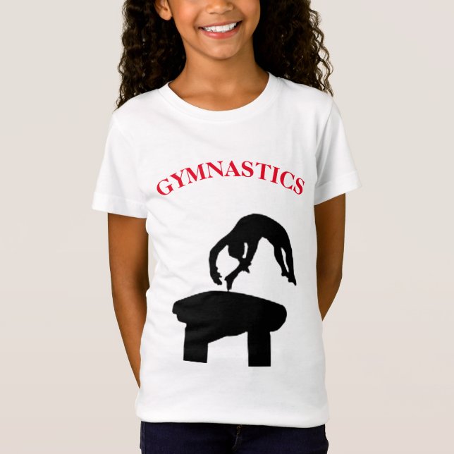 Cofre de ginástica com Nome Raparigas T-Shirt (Frente)