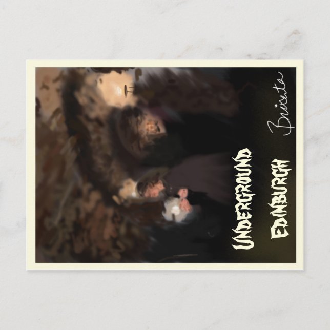 Cofres subterrâneos em Edimburgo, cartão postal es (Frente)