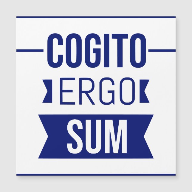 Cogito ergo sum - Frase latina (Frente)