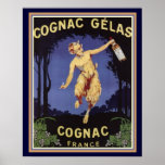 Cognac Gelas- France- Art Deco Poster 16 x 20<br><div class="desc">Nice Art Deco Poster for Cognac Gelas</div>