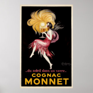 Cognac Monnet Por Cappiello Poster vintage