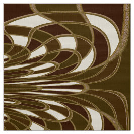 Cogumelo, Abstrato - Castanho - Tecido