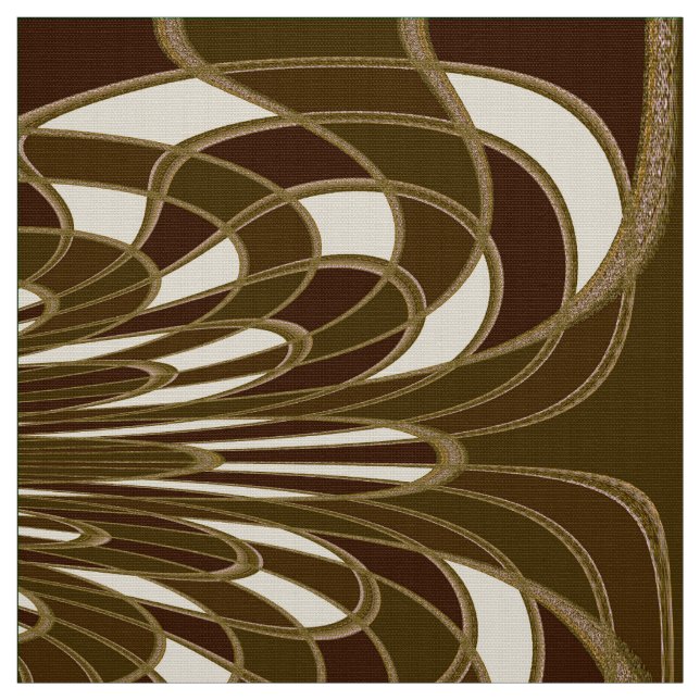 Cogumelo, Abstrato - Castanho - Tecido (Modelo)