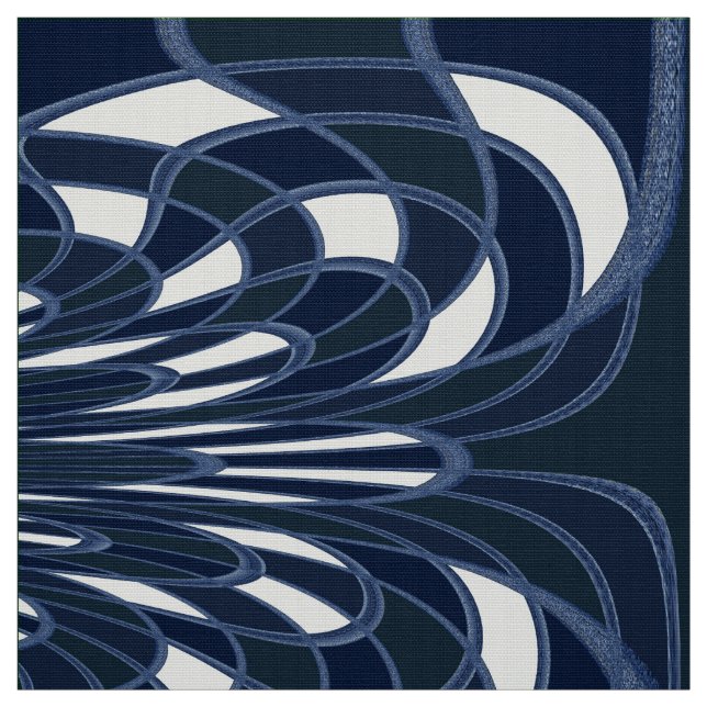 Cogumelo, Abstrato - Marinho - Tecido (Modelo)