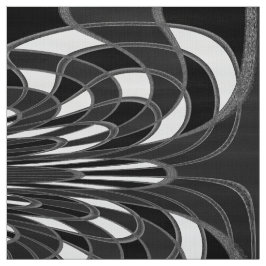 Cogumelo, Abstrato - Preto - Tecido