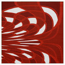Cogumelo, Abstrato - Vermelho Cardinal - Tecido