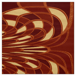 Cogumelo, abstrato - vermelho da canela - tecido