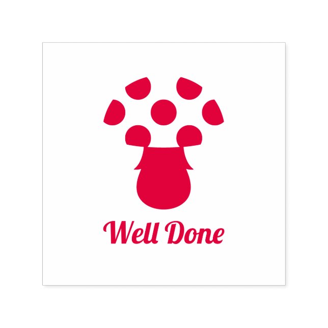 Cogumelo bonito. Carimbo de professor (Design)