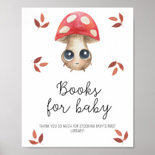 Cogumelo fofo - Livros para poster de bebé