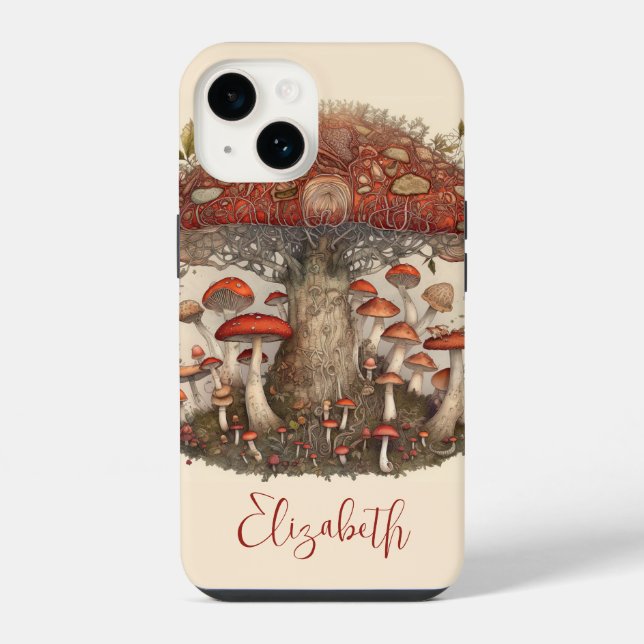 Cogumelo Mágico Vermelho com Pintas Boho (Verso)