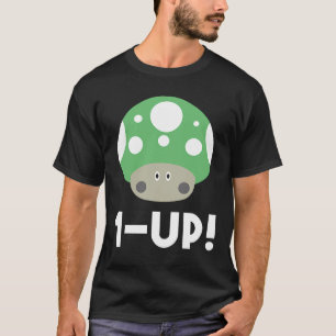 Cogumelo Verde 1 Up Camisetas de Videogames Fofas