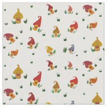 Cogumelos com tecido de algodão penteado costume