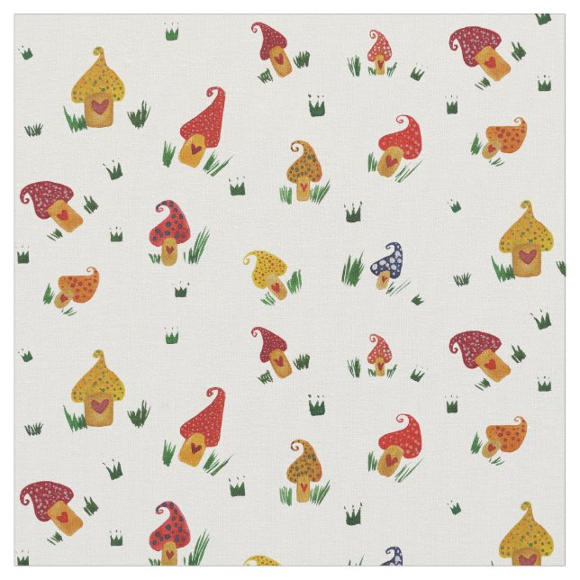 Cogumelos com tecido de algodão penteado costume (Detalhe)