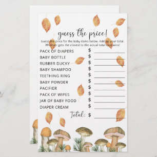 Cogumelos de outono Chá de fraldas Preço do Jogo