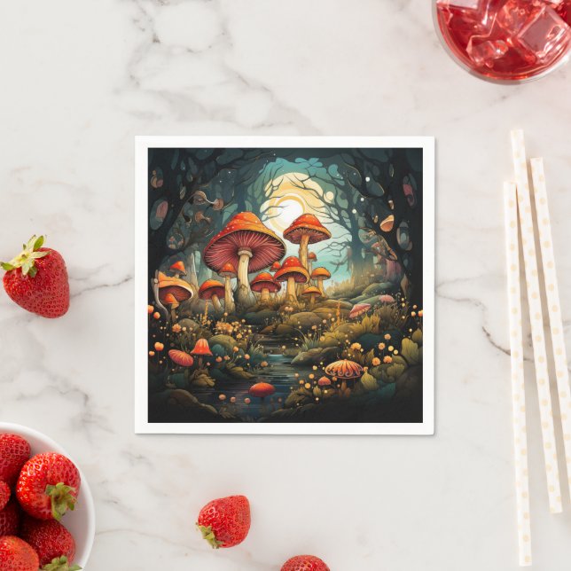 Cogumelos de papel guardanapos (Insitu)