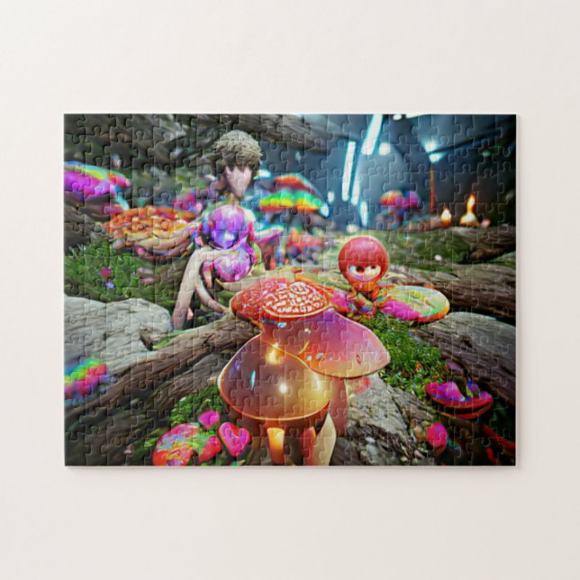 Cogumelos e Fairies Quebra-cabeça (Horizontal)