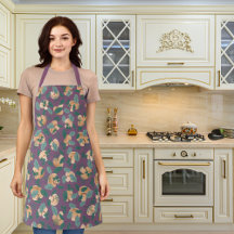 Cogumelos e verduras de folhas roxas