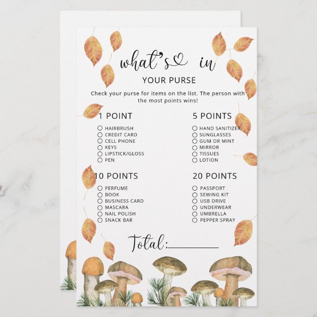 Cogumelos florestais que estão no seu chá de frald (Frente/Verso)