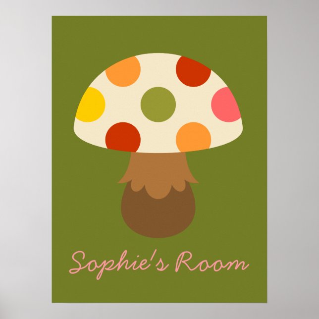 Cogumelos lindos, design poster (Frente)