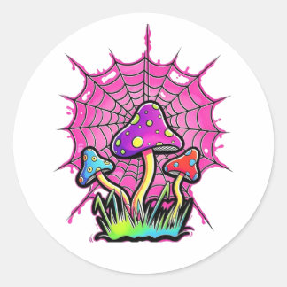 Cogumelos Mágicos & Adesivo de Teia de Aranha
