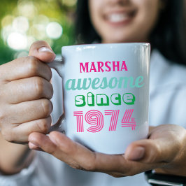 Coisa de 50 anos de cafetaria personalizada caneca