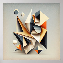 "Coisa 'n' quadrada" - Poster de Arte Digital Abst