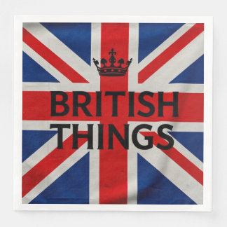 Coisas britânicas guardanapos de papel