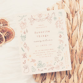 Coisas Favoritas Whimsical Orçamento Festa de Nata