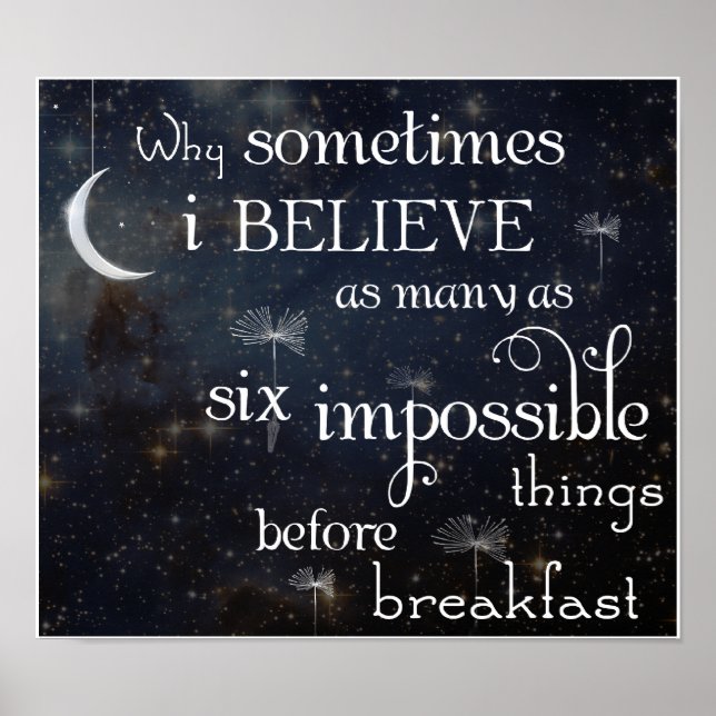 Coisas impossíveis estrelas Poster ou Impressão (Frente)