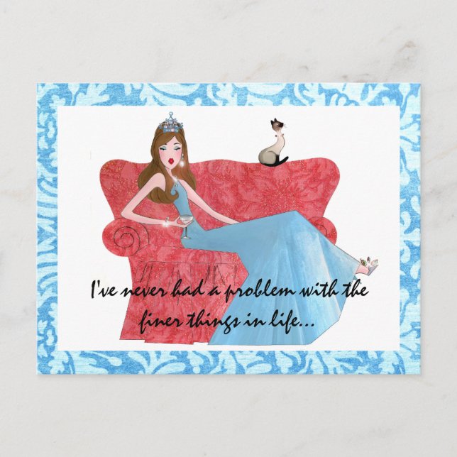 "Coisas Mais Finas na Vida..." cartões postais (Frente)