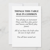 Coisas Que A Mesa Tem Em Sinais De Casamento Comum